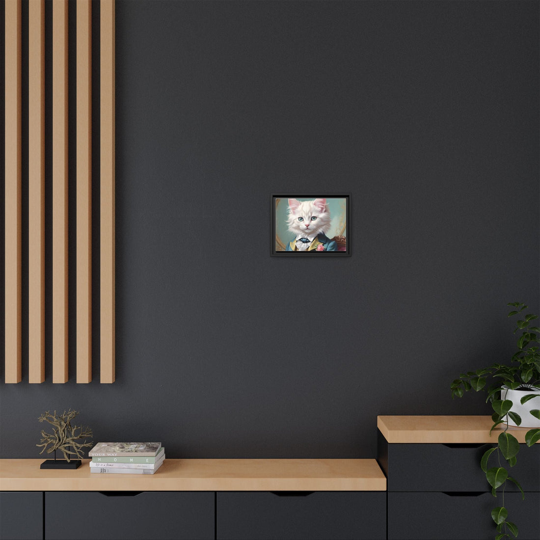 Framed Cat Portrait Art – Unique Wall Decor