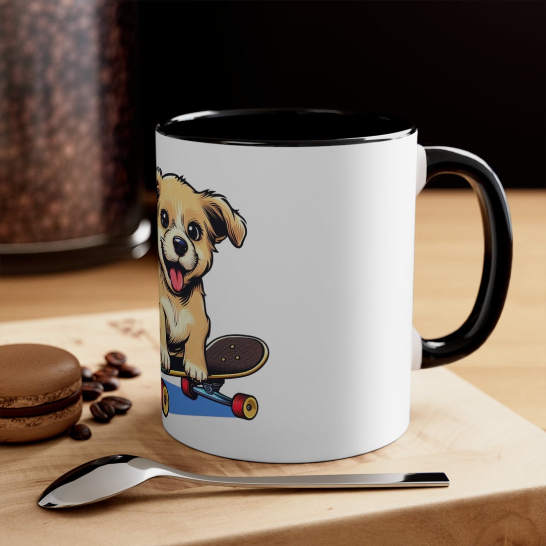 Skateboarding Puppy Mug – Funny Dog Gift