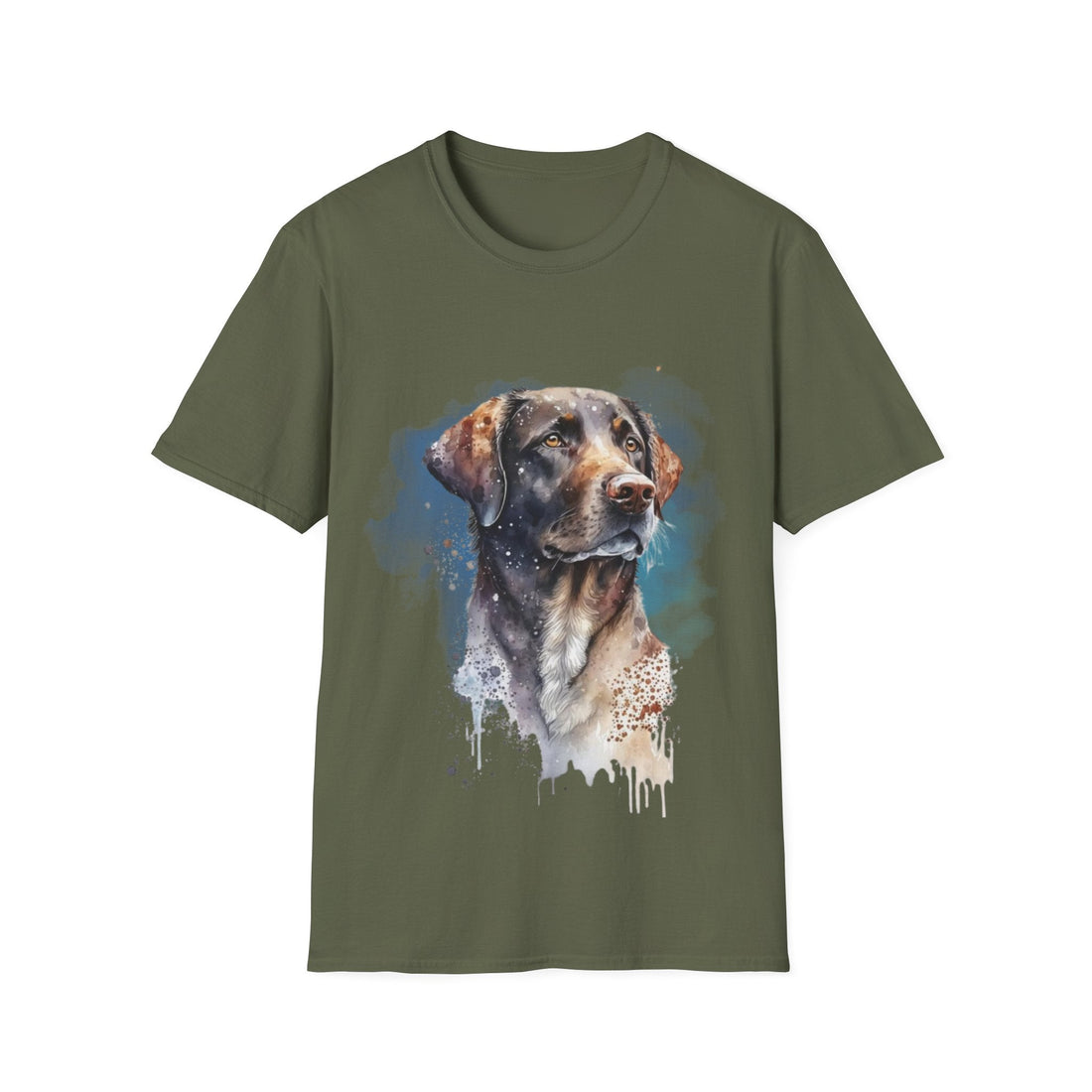 Watercolor Dog Art T-Shirt – Pet Lover Gift