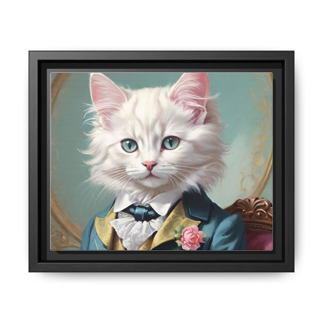 Framed Cat Portrait Art – Unique Wall Decor