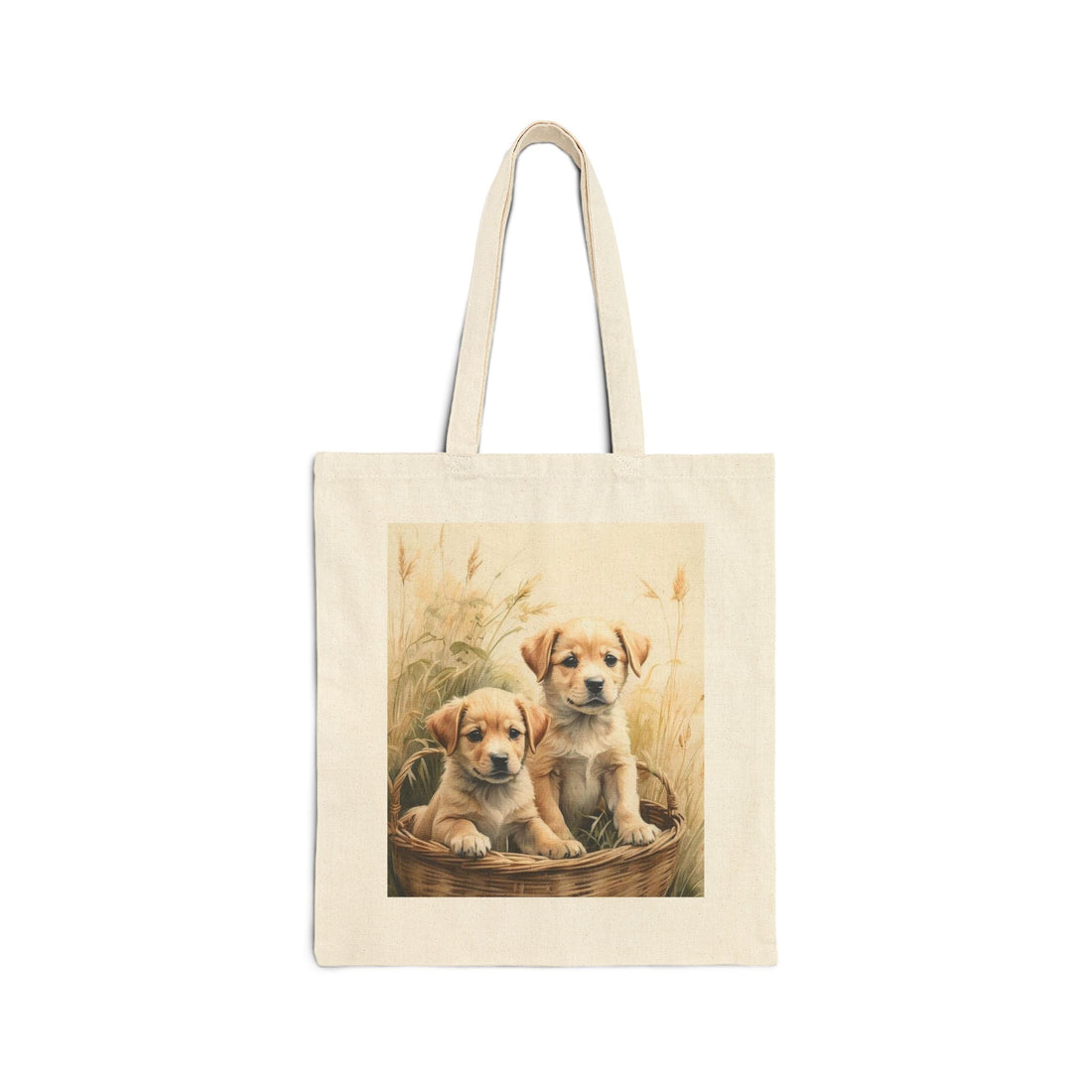 Adorable Puppy Lovers Cotton Tote – Eco-Friendly Gift