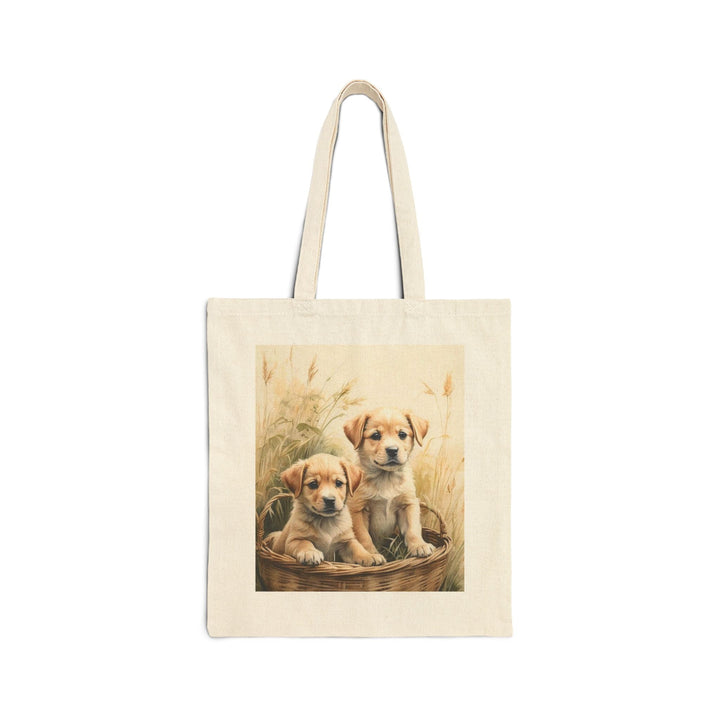 Adorable Puppy Lovers Cotton Tote – Eco-Friendly Gift