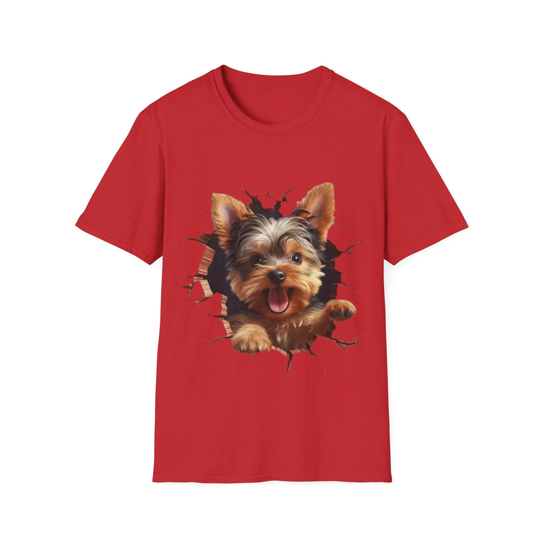 Cute Yorkie 3D Graphic Tee – Pet Gift