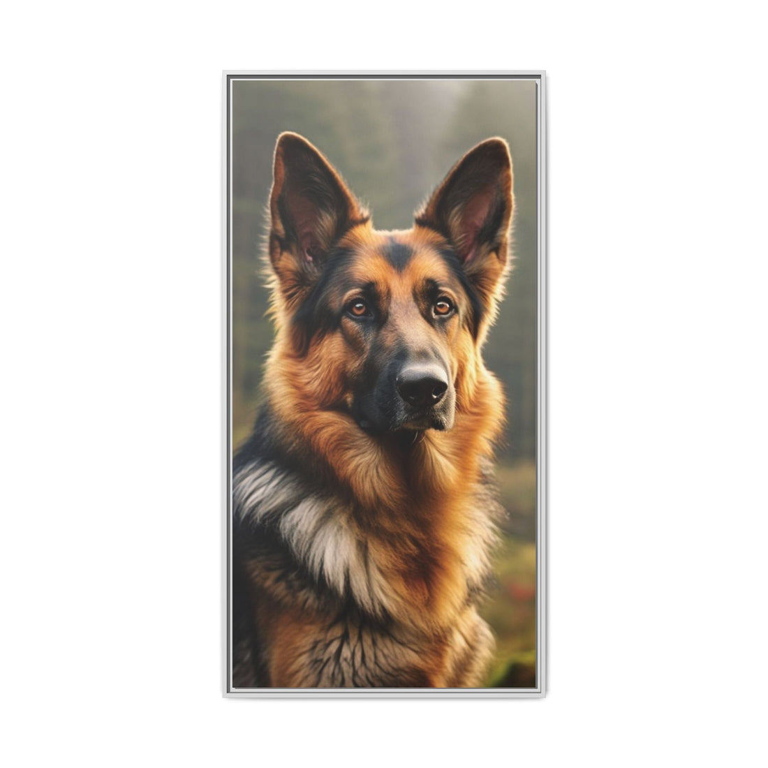 Majestic German Shepherd Framed Canvas Print