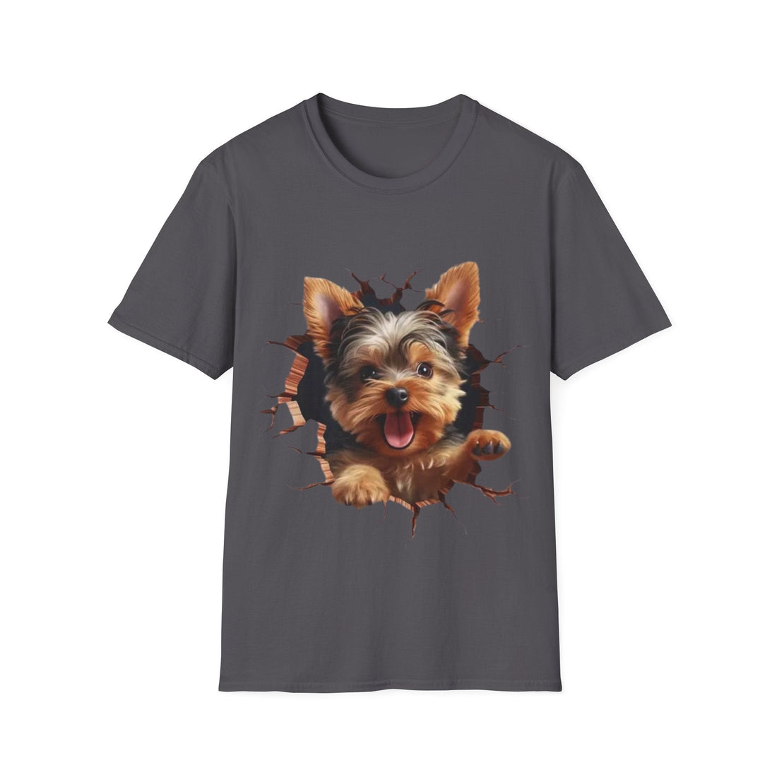 Cute Yorkie 3D Graphic Tee – Pet Gift