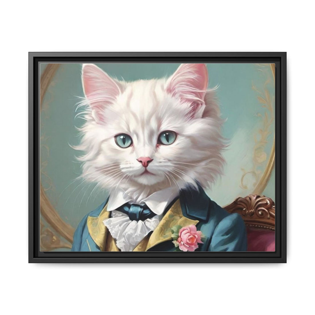 Framed Cat Portrait Art – Unique Wall Decor
