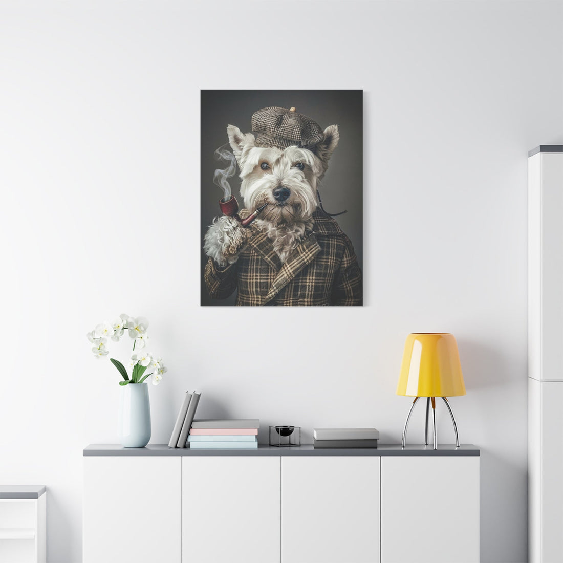 Whimsical Pet Portrait Canvas – Unique Wall Art