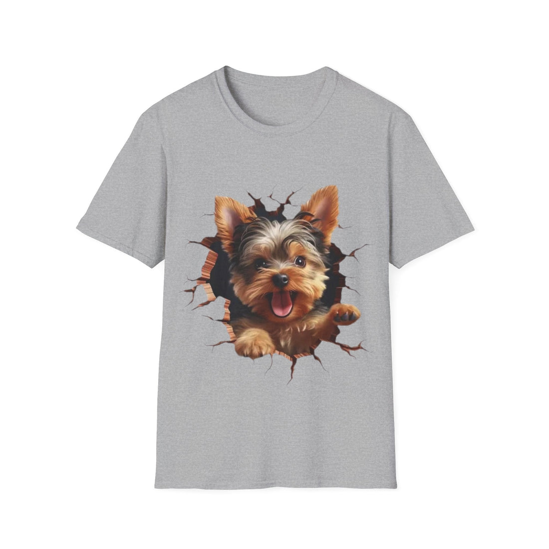 Cute Yorkie 3D Graphic Tee – Pet Gift