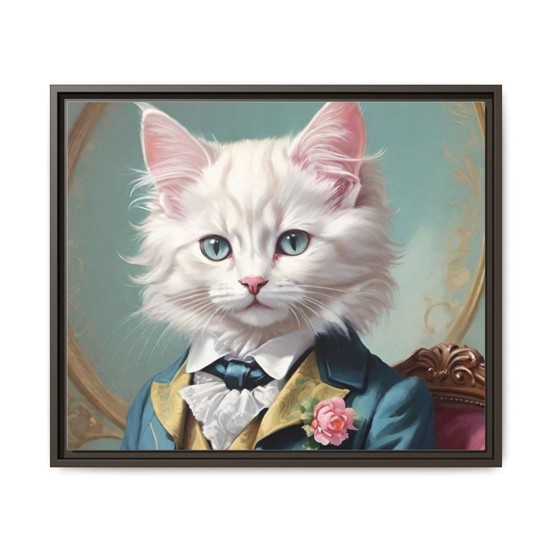 Framed Cat Portrait Art – Unique Wall Decor
