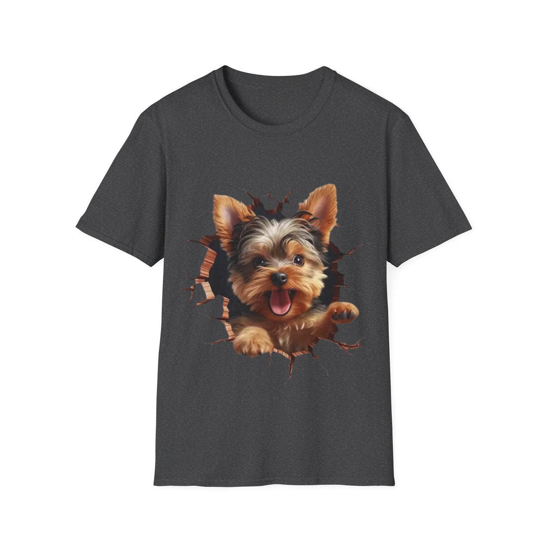 Cute Yorkie 3D Graphic Tee – Pet Gift