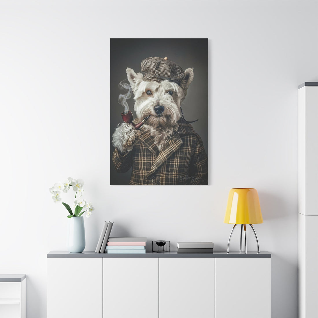 Whimsical Pet Portrait Canvas – Unique Wall Art