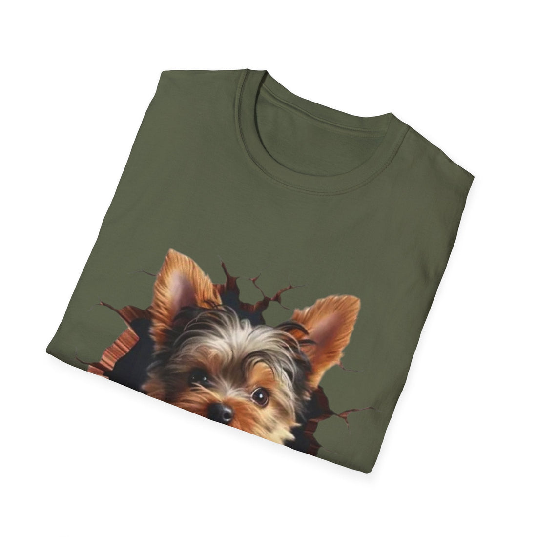 Cute Yorkie 3D Graphic Tee – Pet Gift