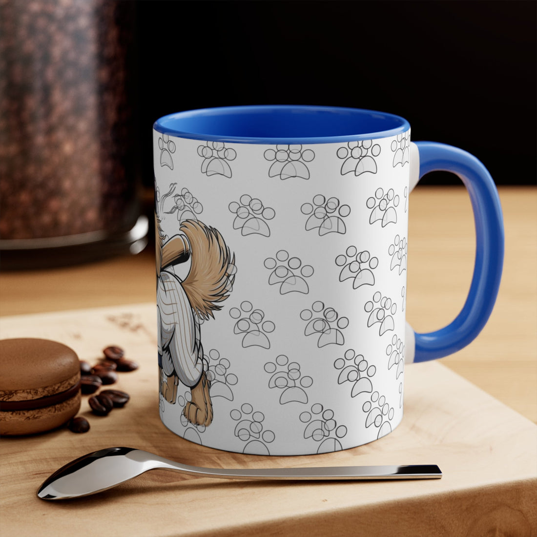 Playful Dog Accent Mug – Cute Pet Gift