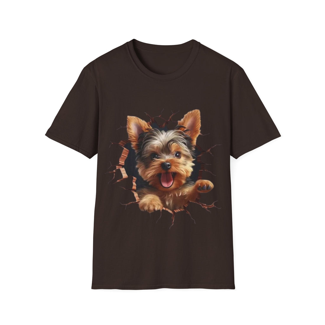 Cute Yorkie 3D Graphic Tee – Pet Gift