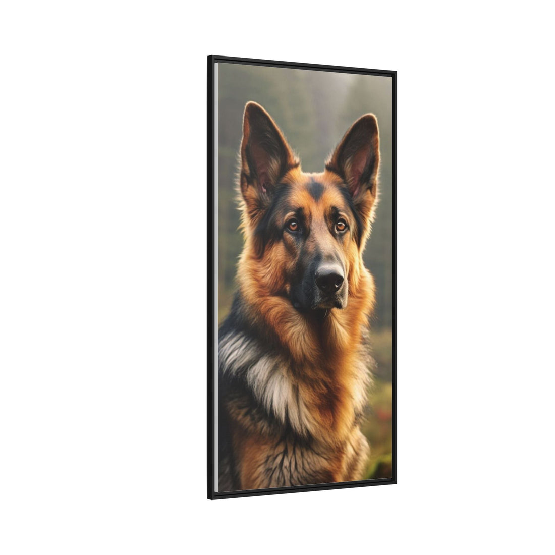 Majestic German Shepherd Framed Canvas Print