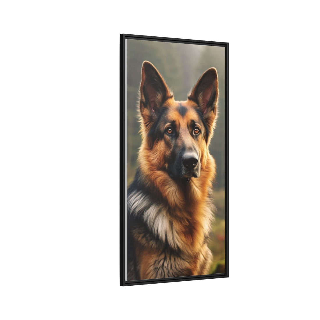 Majestic German Shepherd Framed Canvas Print