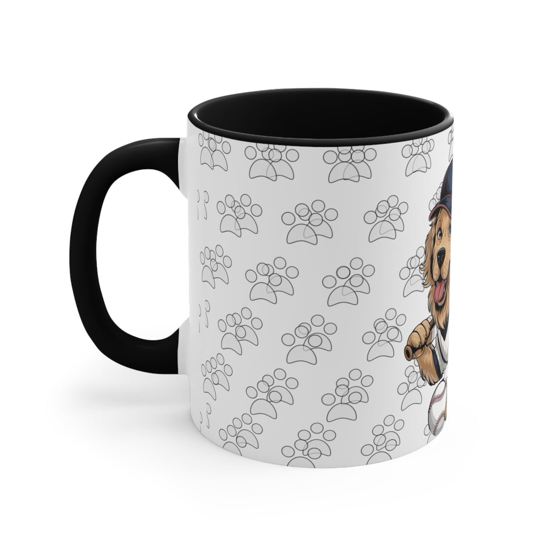 Playful Dog Accent Mug – Cute Pet Gift