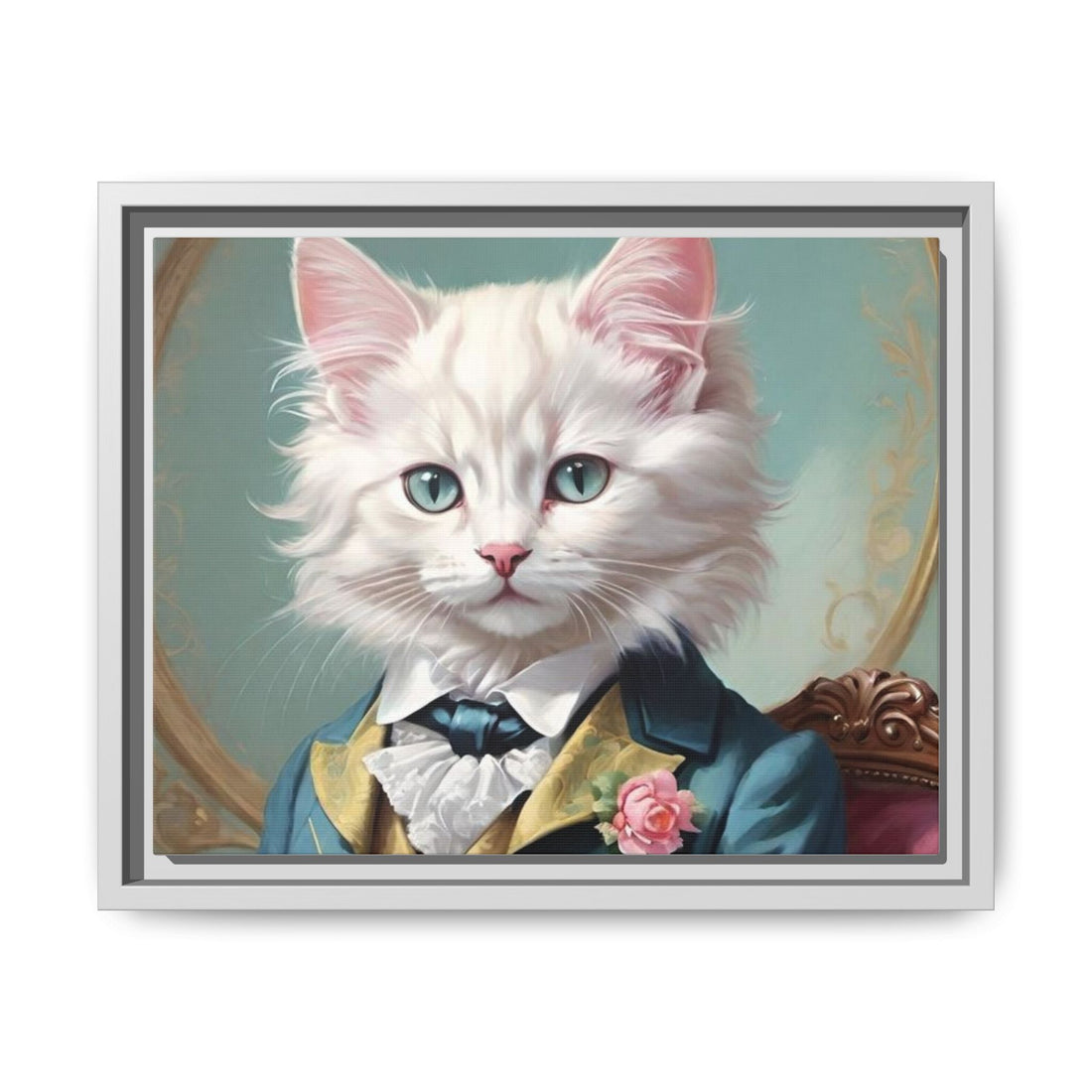 Framed Cat Portrait Art – Unique Wall Decor