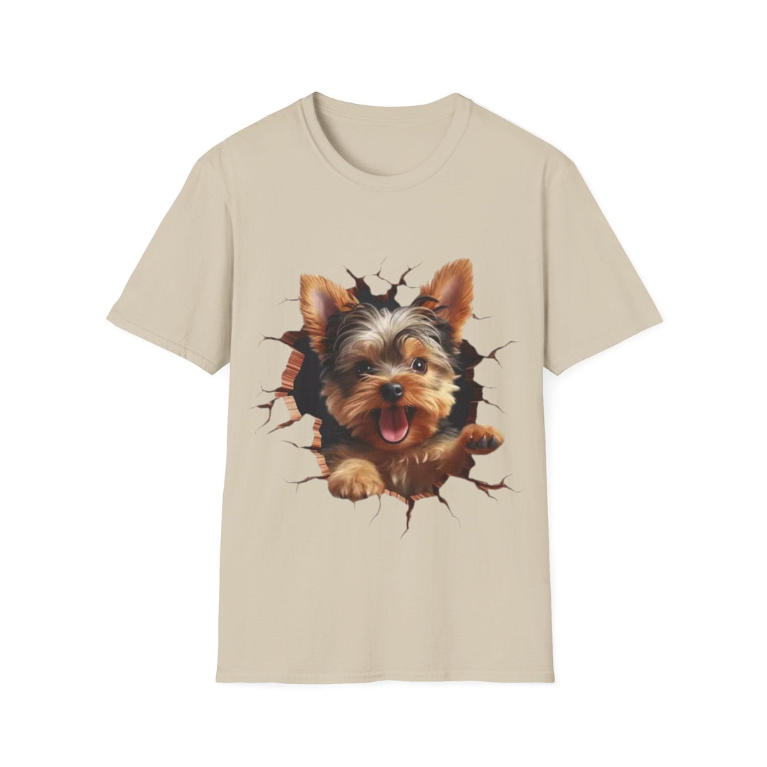 Cute Yorkie 3D Graphic Tee – Pet Gift