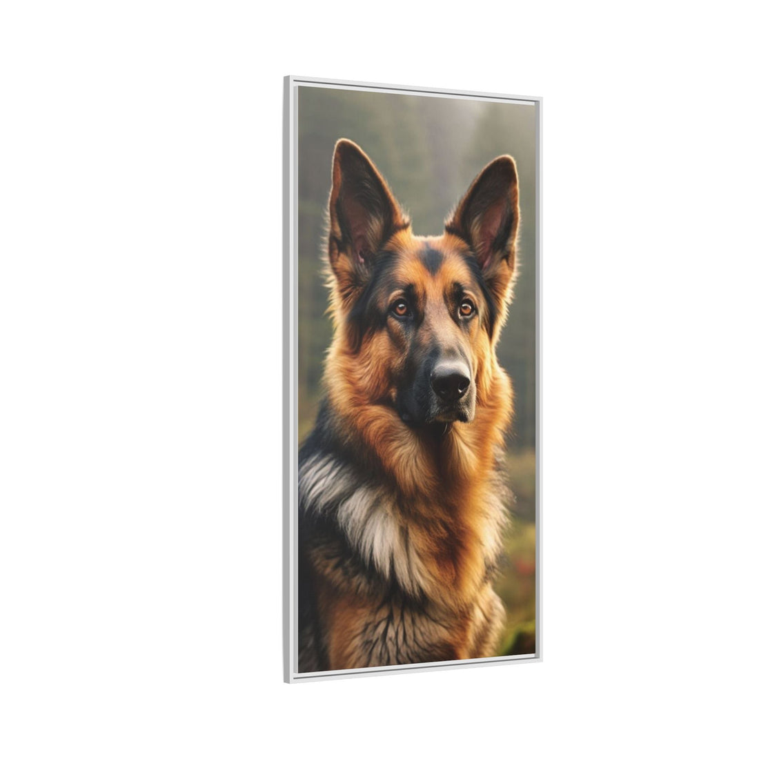 Majestic German Shepherd Framed Canvas Print