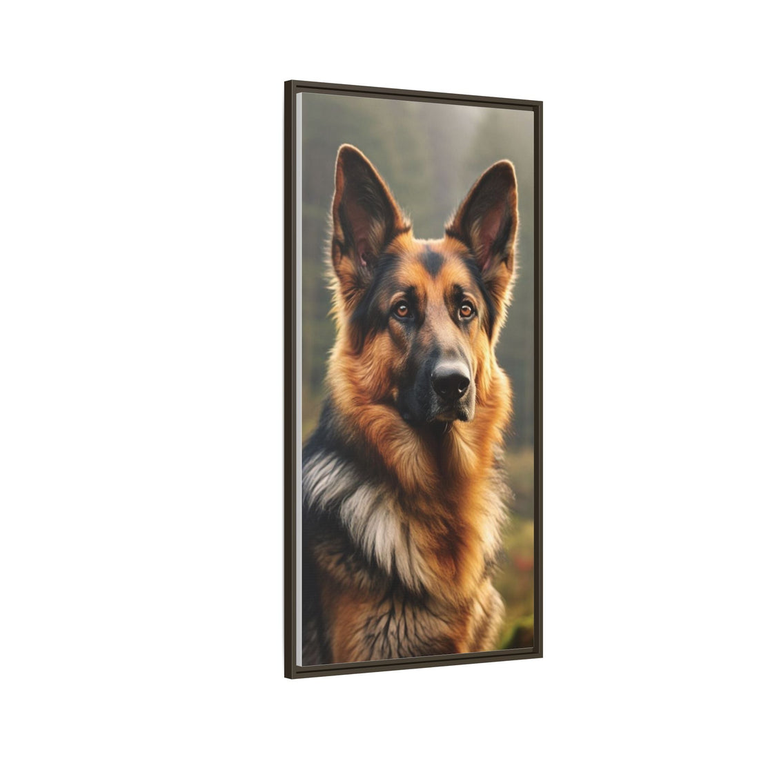 Majestic German Shepherd Framed Canvas Print