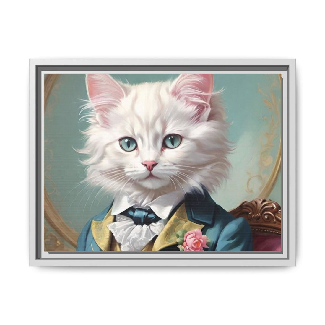 Framed Cat Portrait Art – Unique Wall Decor