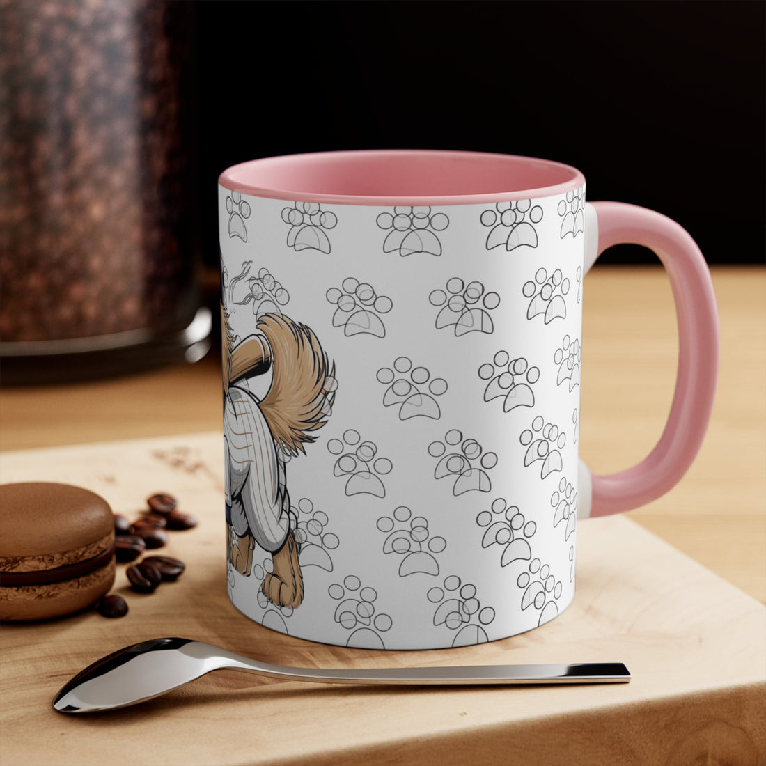 Playful Dog Accent Mug – Cute Pet Gift