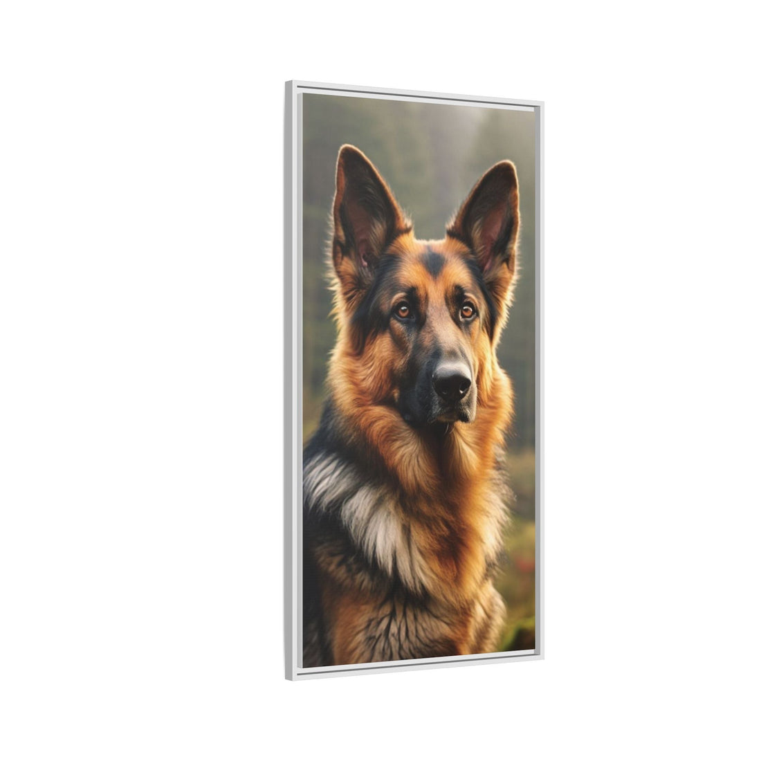 Majestic German Shepherd Framed Canvas Print