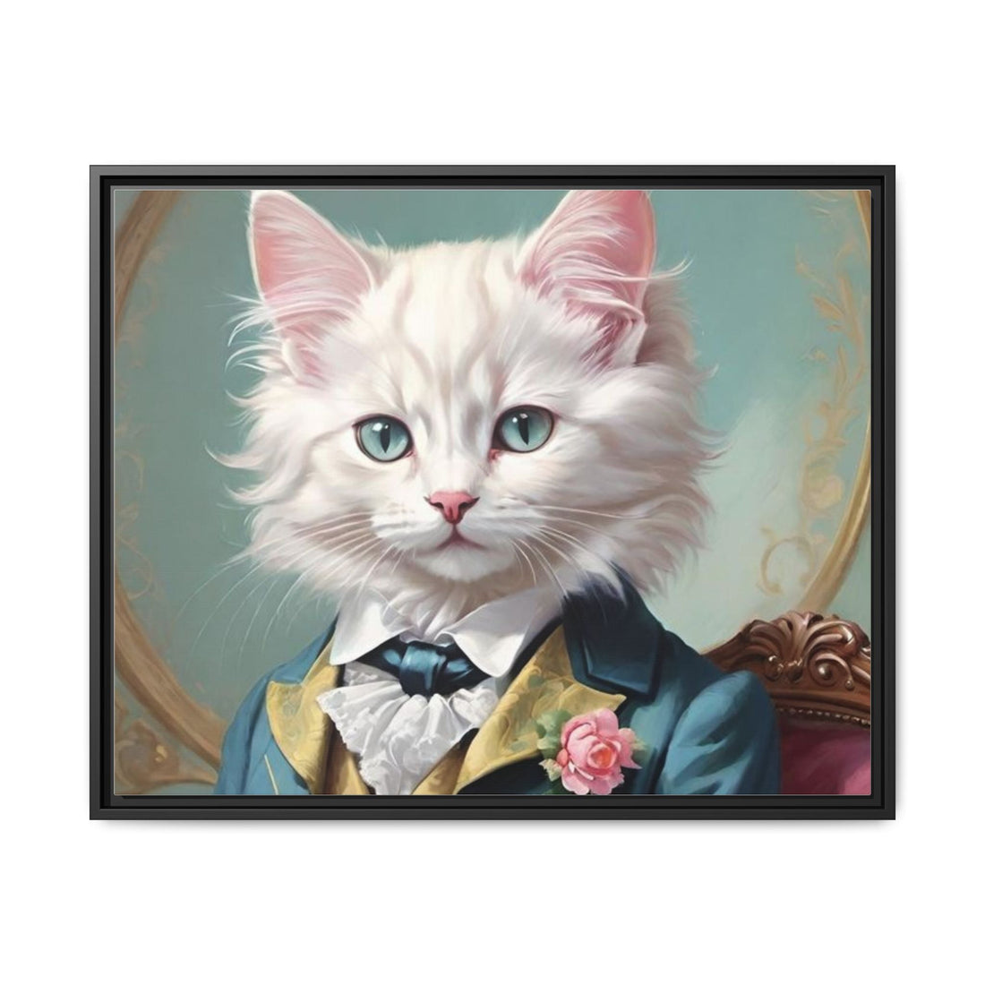 Framed Cat Portrait Art – Unique Wall Decor