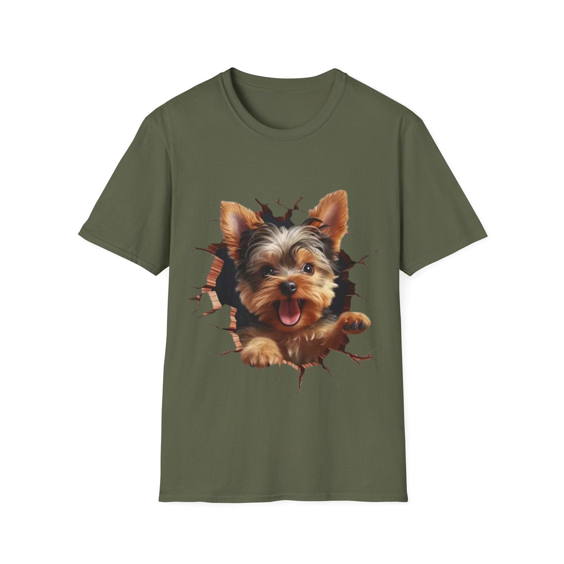 Cute Yorkie 3D Graphic Tee – Pet Gift