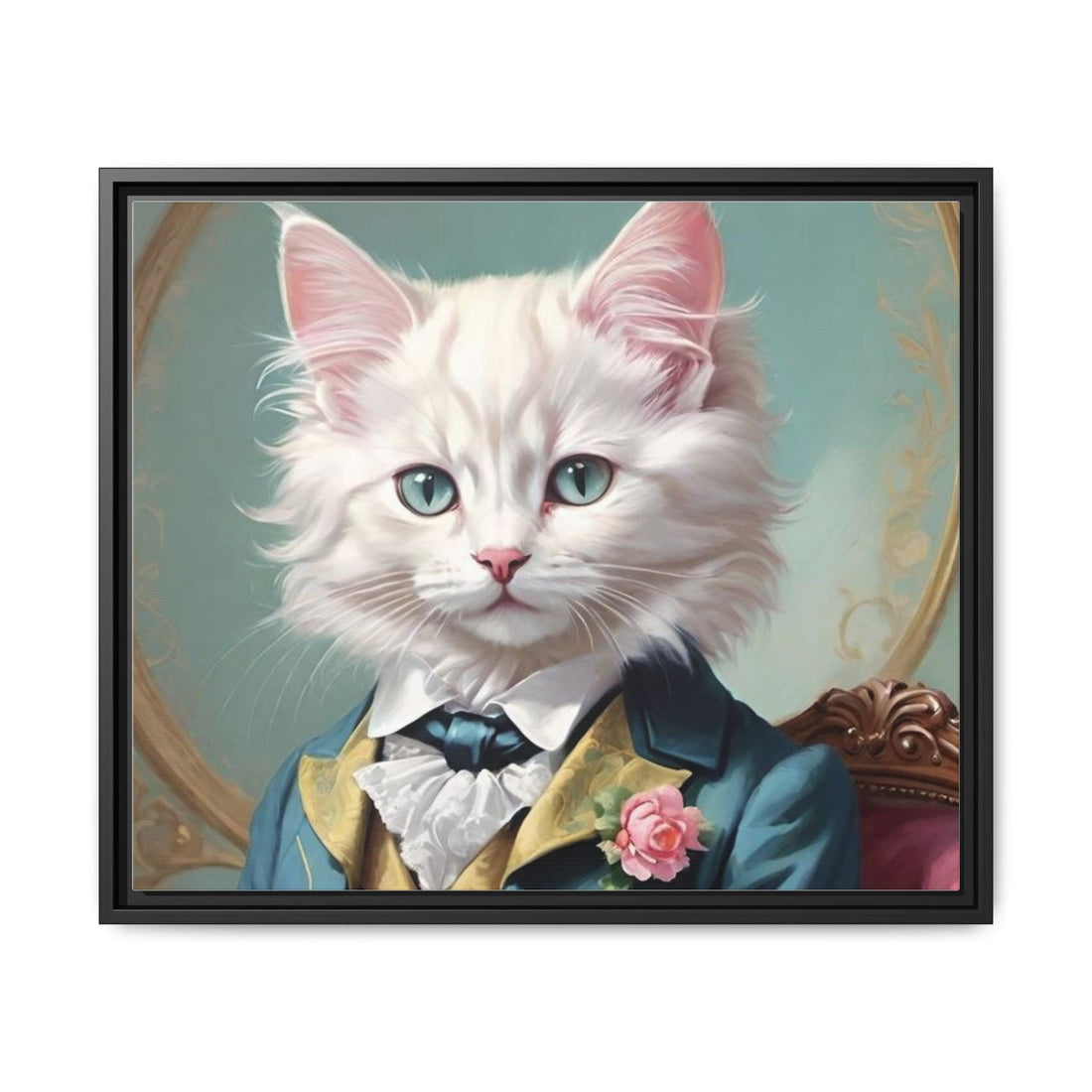 Framed Cat Portrait Art – Unique Wall Decor