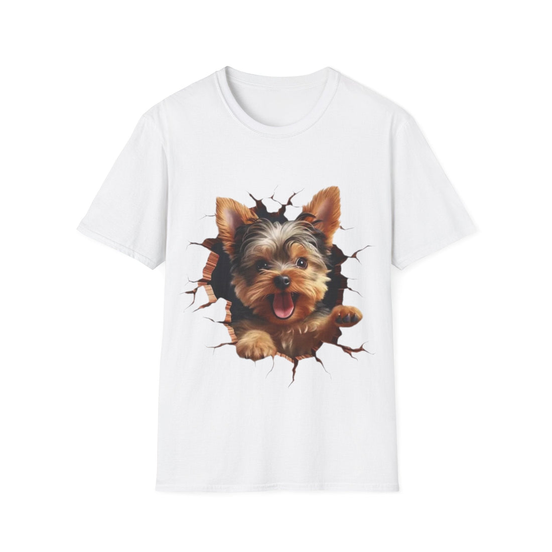 Cute Yorkie 3D Graphic Tee – Pet Gift