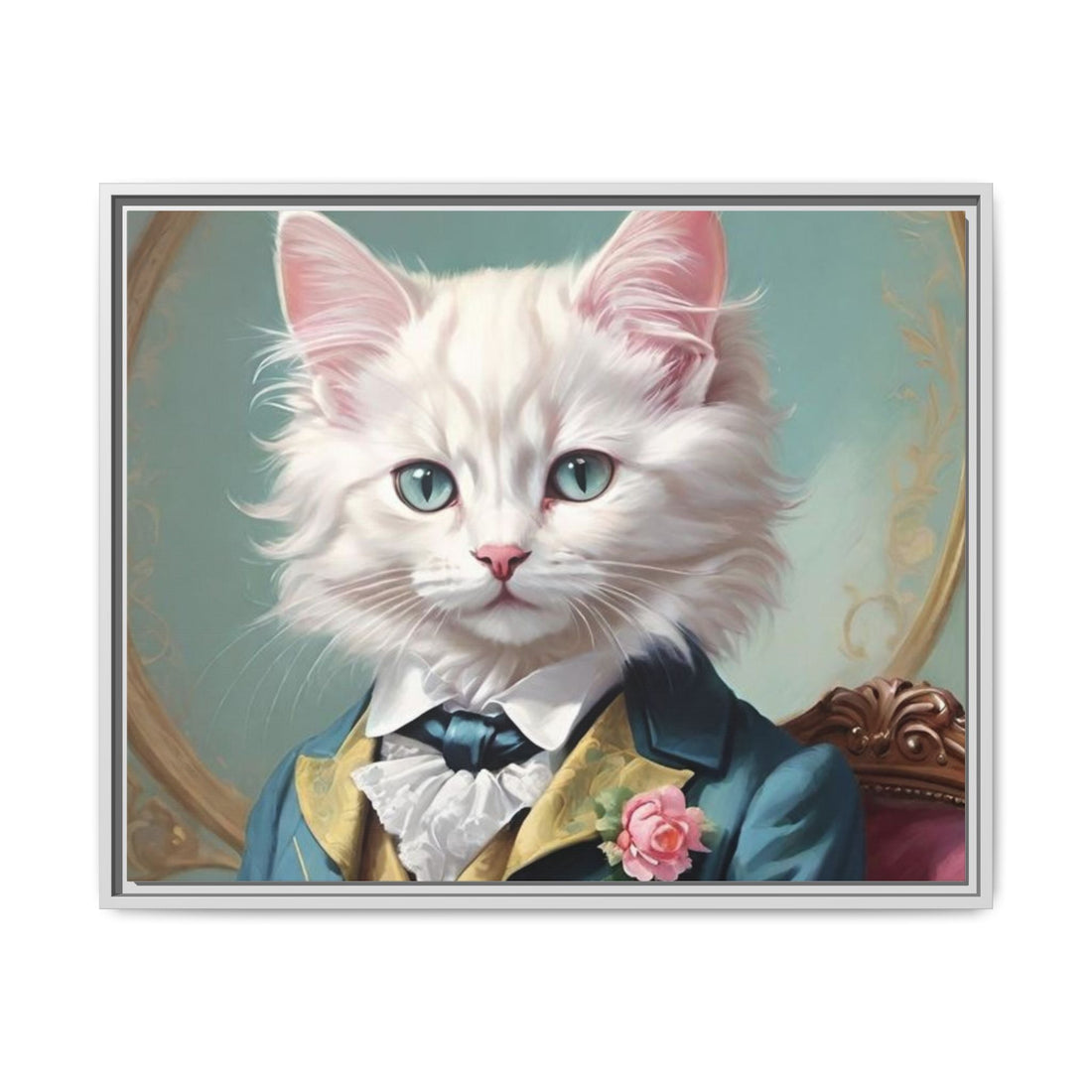 Framed Cat Portrait Art – Unique Wall Decor