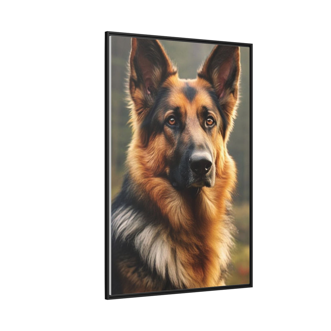 Majestic German Shepherd Framed Canvas Print