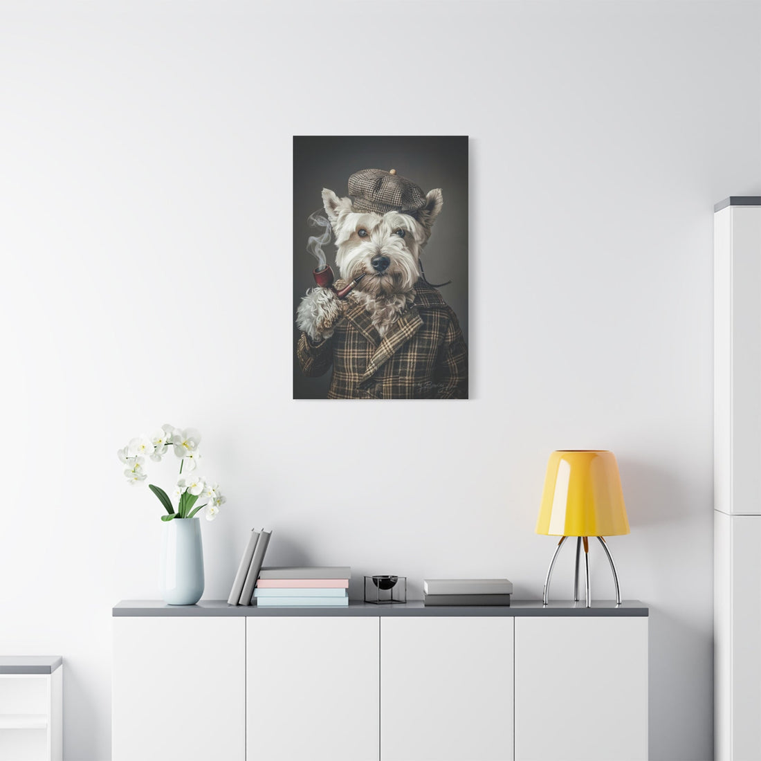 Whimsical Pet Portrait Canvas – Unique Wall Art