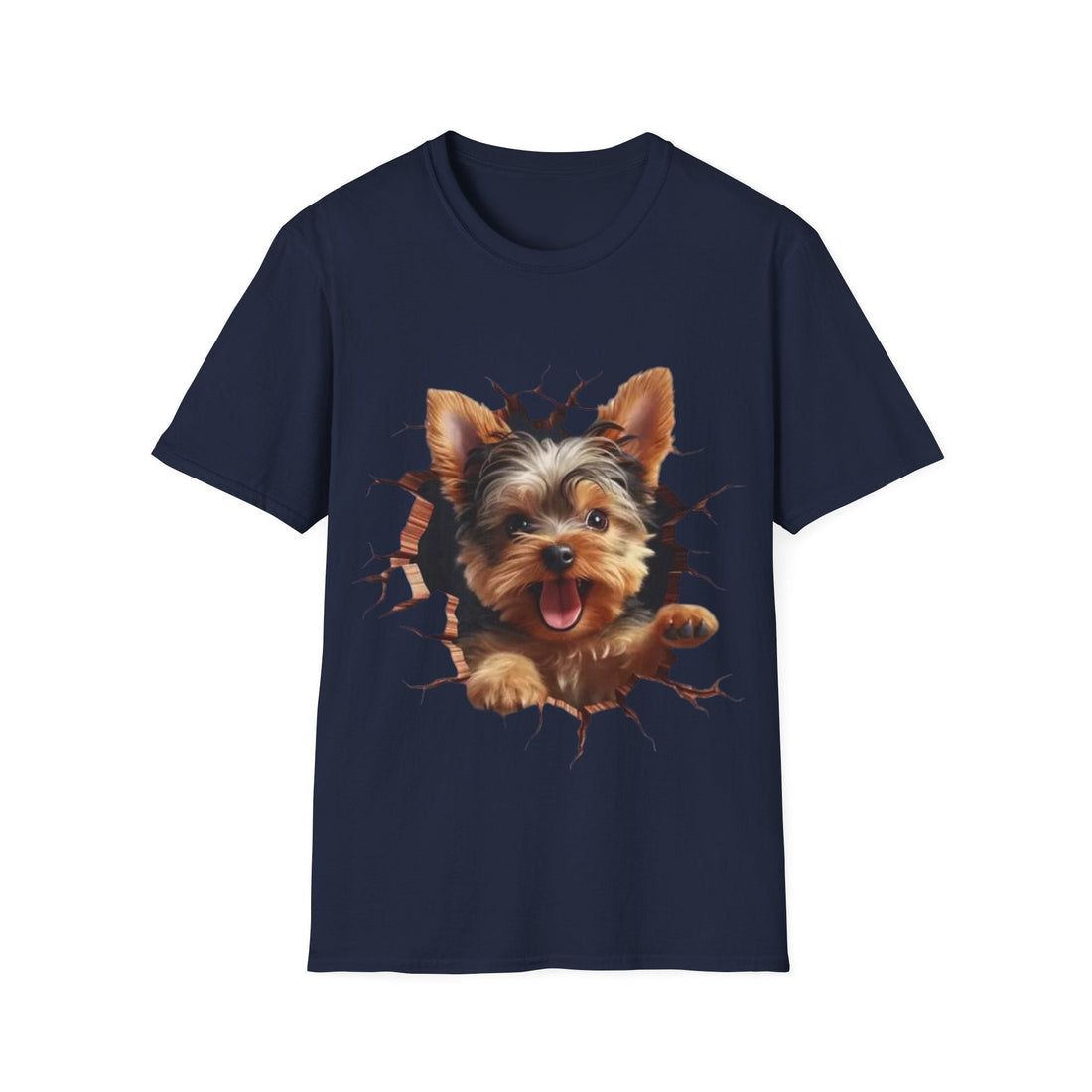 Cute Yorkie 3D Graphic Tee – Pet Gift