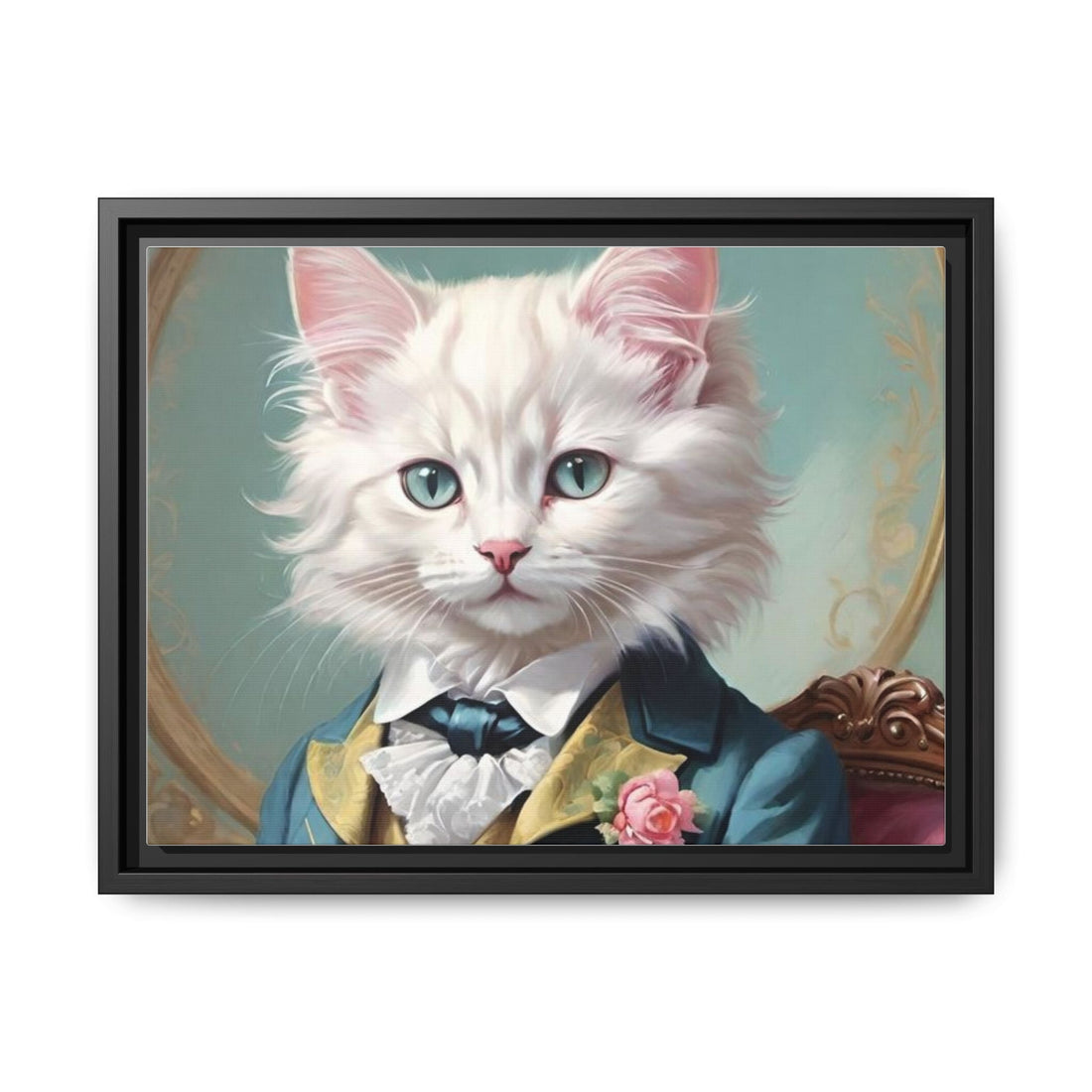 Framed Cat Portrait Art – Unique Wall Decor
